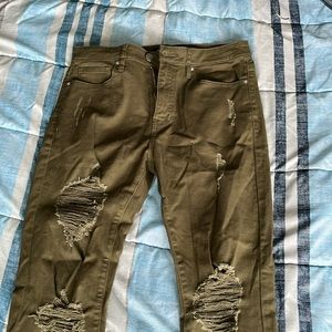 NOVA MEN Army Green Jeans